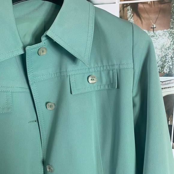 Jackets & Blazers - Turquoise trench coat